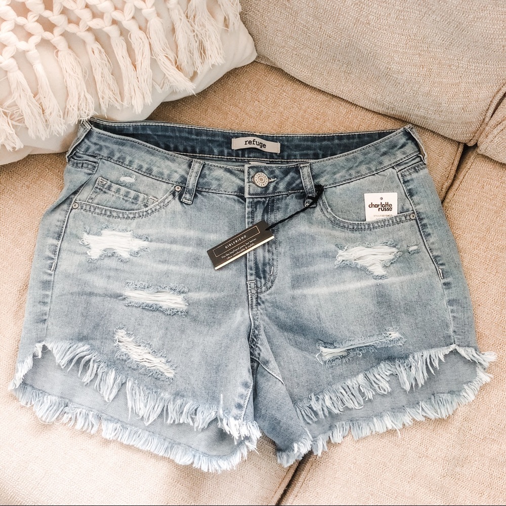 Light Wash Jean Shorts